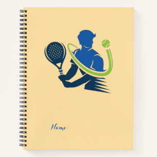 Tennis Club Logo - Dynamische actie, Sportieve sti Notitieboek