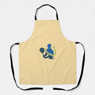 Tennis Club Logo - Dynamische actie, Sportieve sti Schort