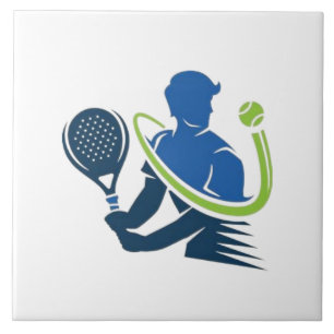 Tennis Club Logo - Dynamische actie, Sportieve sti Tegeltje