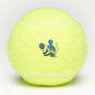 Tennis Club Logo - Dynamische actie, Sportieve sti Tennisballen
