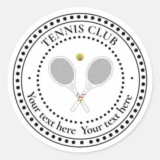  Tennis Club Ronde Sticker (Voorkant)