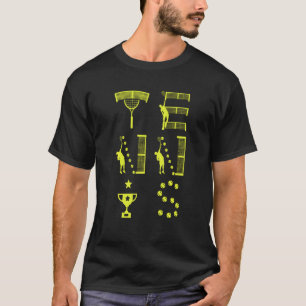 Tennis Club Sports Court Match Ball Racket T-shirt