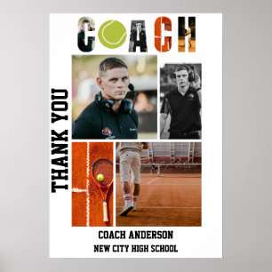 Tennis Coach Afscheidsavond Afstuderen Poster