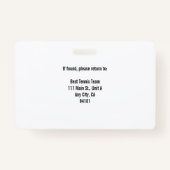 Tennis Coach Badge (Achterkant)