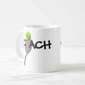 Tennis Coach Ball Racquet Jeu Café Mug (Devant gauche)