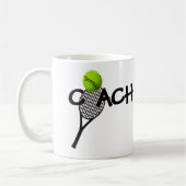 Tennis Coach Ball Racquet Jeu Café Mug (Gauche)