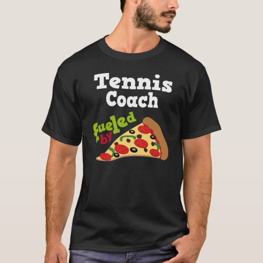 Tennis Coach (Funny) Pizza T Shirt (Voorkant)