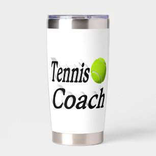 Tennis Coach Geïsoleerde Drinkbeker
