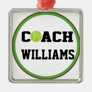 Tennis Coach - Gepersonaliseerd Metalen Ornament