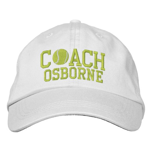 Tennis Coach gepersonaliseerd Pet (Voorkant)