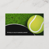 Tennis Coach | Lessen voor de praktijkervaring Visitekaartje (Achterkant)