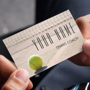 Tennis Coach Name Player Athlete Pro Clay Court Visitekaartje