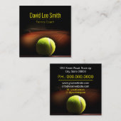 Tennis Coach Vierkant Visitekaartje (Voorkant / Achterkant)