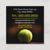 Tennis Coach Vierkant Visitekaartje (Achterkant)