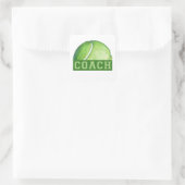 Tennis Coach Vierkante Sticker (Tas)