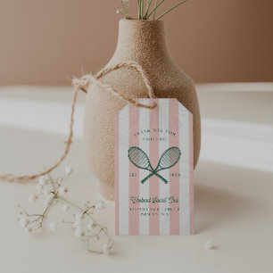 Tennis Country Club   Bruidsfeest Favor Cadeaulabel