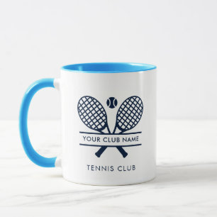 Tennis Country Club Naam Navy Blauwe Thema Aangepa Mok