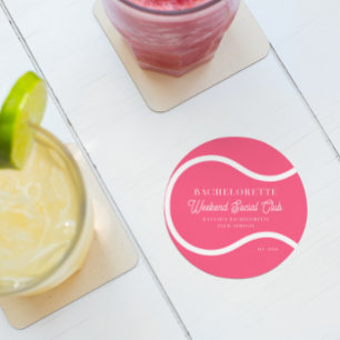 Tennis Country Club   vrijgezellen Ronde Kartonnen Onderzetter