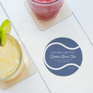 Tennis Country Club   vrijgezellen Ronde Kartonnen Onderzetter