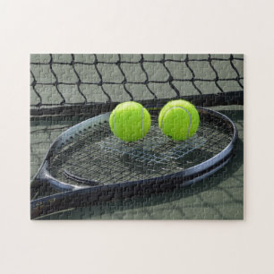 Tennis Court Racquet & Tennis Balls Legpuzzel