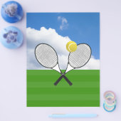 Tennis court & TENNIS RACKETS Flyer (Enkel)