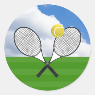 Tennis court & TENNIS RACKETS Ronde Sticker