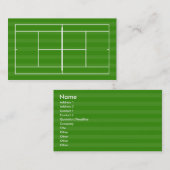 Tennis Court Visitekaartje (Voorkant / Achterkant)