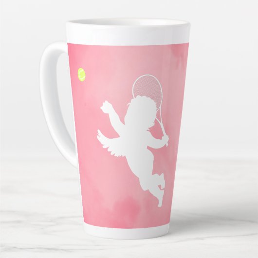 Tennis Cupid Latte Mug (Angle gauche)