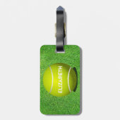 Tennis Custom Ball Bagagelabel (Achterkant verticaal)