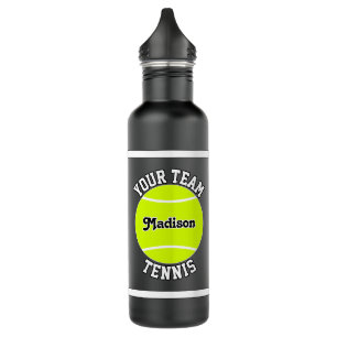 Tennis Custom Team en Player Name Sports Black Waterfles