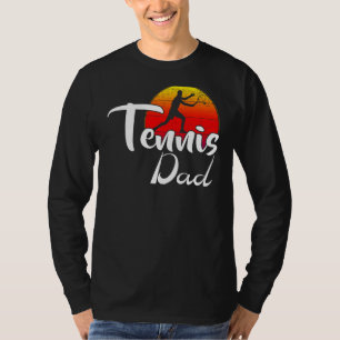 Tennis Dad Retro Sunset Funny Sports T-shirt