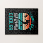 Tennis Dad Retro Sunset Legpuzzel (Horizontaal)