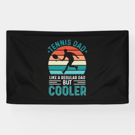 Tennis Dad Retro Sunset Spandoek (Horizontaal)