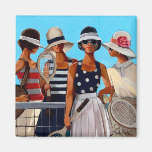 Tennis Dames door Trish Biddle Magneet