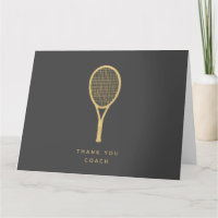 Tennis Dank u Coach Goud Gepersonaliseerd Gevouwen
