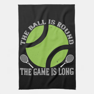 Tennis - De Bal Is Rond Spel Is Lang Theedoek