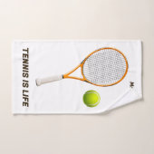 Tennis de nom et de texte personnalisés (Serviette à main)