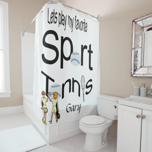 Tennis de rideau de douche (En situation)