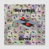 Tennis de table servi, carte magnétique (Devant)