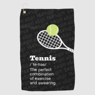 Tennis Definitie Zweren Grappige clip-on handdoek