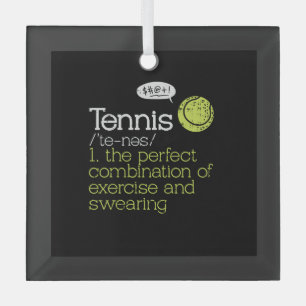 Tennis Definition Glas Ornament