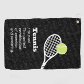 Tennis Définition Jouer Drôle Clip-On Serviette (Horizontal)
