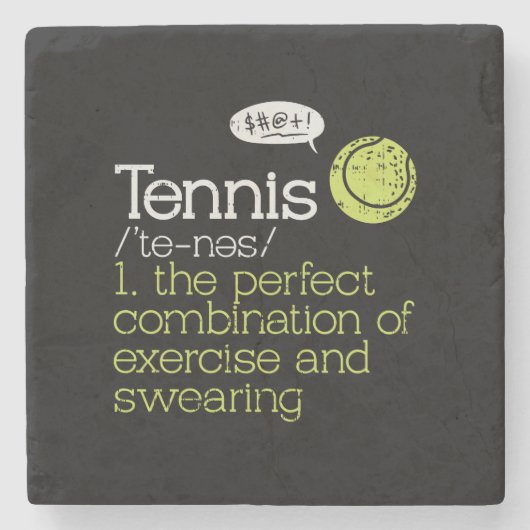 Tennis Definition Stenen Onderzetter (Voorkant)