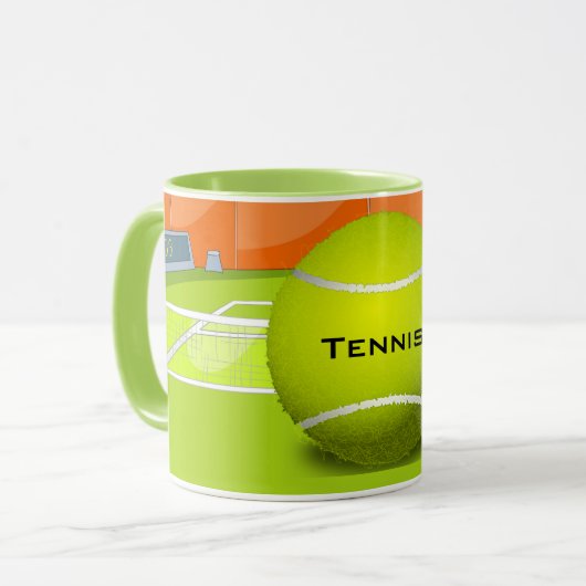 Tennis Design Café Mug (Devant gauche)