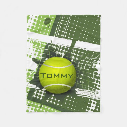 Tennis Design Fleece Blanket (Voorkant)