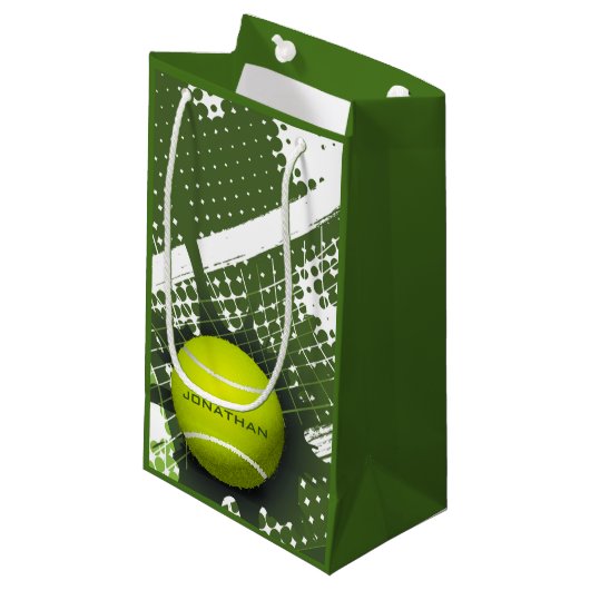 Tennis Design Gift Bag Klein Cadeauzakje (Voorkant Gekanteld)