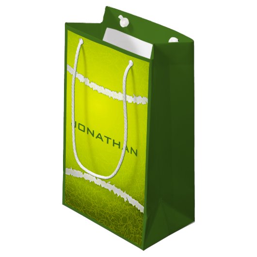 Tennis Design Gift Bag Klein Cadeauzakje (Voorkant Gekanteld)