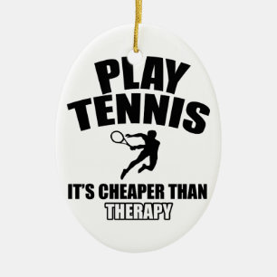 Tennis design keramisch ornament
