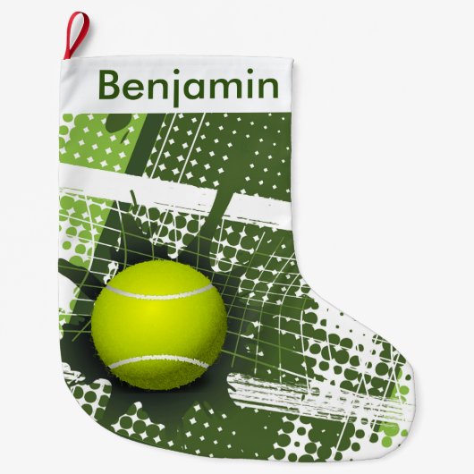 Tennis Design Large Kerststop Grote Kerstsok (Voorkant)