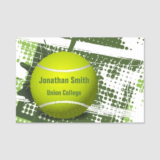 Tennis Design Name Tag (Voorkant)